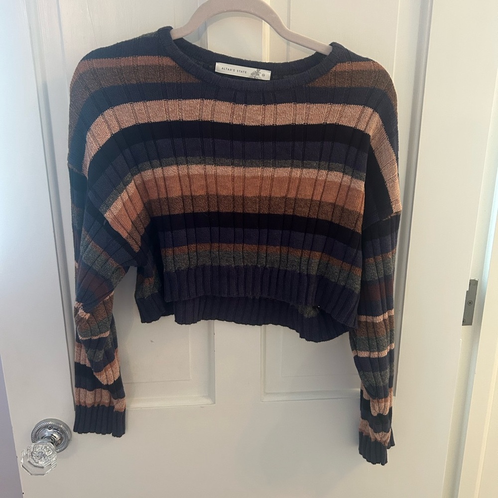 Alter’d State cropped stripped sweater